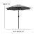 Flash Furniture XU-DG-UH3048-UB19BGY-GG 30" x 48" Synthetic Teak Patio Table with Gray Umbrella and Base, 3-Piece Set addl-7