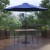 Flash Furniture XU-DG-UH3048-UB19BNV-GG 30" x 48" Synthetic Teak Patio Table with Navy Umbrella and Base, 3 Piece Set addl-1
