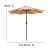 Flash Furniture XU-DG-UH3048-UB19BTN-GG 30" x 48" Square Synthetic Teak Patio Table with Tan Umbrella and Base, 3 Piece Set addl-7