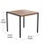Flash Furniture XU-DG-UH8100-GG Outdoor 35" Square Steel Restaurant Table with Synthetic Teak Poly Slats & Umbrella Holder Hole addl-4
