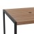 Flash Furniture XU-DG-UH8100-GG Outdoor 35" Square Steel Restaurant Table with Synthetic Teak Poly Slats & Umbrella Holder Hole addl-5