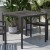 Flash Furniture XU-DG-UH8100-GY-GG Outdoor 35" Square Steel Restaurant Table with Gray Wash Teak Poly Slats & Umbrella Holder Hole addl-1
