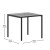Flash Furniture XU-DG-UH8100-GY-GG Outdoor 35" Square Steel Restaurant Table with Gray Wash Teak Poly Slats & Umbrella Holder Hole addl-3