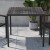 Flash Furniture XU-DG-UH8100-GY-GG Outdoor 35" Square Steel Restaurant Table with Gray Wash Teak Poly Slats & Umbrella Holder Hole addl-4