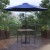 Flash Furniture XU-DG-UH8100-UB19BNV-GG 35" Square Synthetic Teak Patio Table with Navy Umbrella and Base, 3 Piece Set addl-1