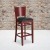 Flash Furniture XU-DG-W0094BAR-MAH-BLKV-GG Solid Back Mahogany Wood Restaurant Barstool - Black Vinyl Seat addl-1
