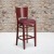 Flash Furniture XU-DG-W0094BAR-MAH-BURV-GG Solid Back Mahogany Wood Restaurant Barstool - Burgundy Vinyl Seat addl-1