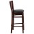 Flash Furniture XU-DG-W0094BAR-WAL-BLKV-GG Solid Back Walnut Wood Restaurant Barstool - Black Vinyl Seat addl-3