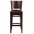 Flash Furniture XU-DG-W0094BAR-WAL-BLKV-GG Solid Back Walnut Wood Restaurant Barstool - Black Vinyl Seat addl-4