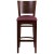 Flash Furniture XU-DG-W0094BAR-WAL-BURV-GG Solid Back Walnut Wood Restaurant Barstool - Burgundy Vinyl Seat addl-4
