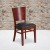 Flash Furniture XU-DG-W0094B-MAH-BLKV-GG Solid Back Mahogany Wood Restaurant Chair - Black Vinyl Seat addl-1