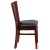 Flash Furniture XU-DG-W0094B-MAH-BLKV-GG Solid Back Mahogany Wood Restaurant Chair - Black Vinyl Seat addl-4