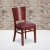 Flash Furniture XU-DG-W0094B-MAH-BURV-GG Solid Back Mahogany Wood Restaurant Chair - Burgundy Vinyl Seat addl-1