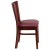 Flash Furniture XU-DG-W0094B-MAH-BURV-GG Solid Back Mahogany Wood Restaurant Chair - Burgundy Vinyl Seat addl-4