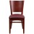 Flash Furniture XU-DG-W0094B-MAH-BURV-GG Solid Back Mahogany Wood Restaurant Chair - Burgundy Vinyl Seat addl-5