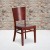 Flash Furniture XU-DG-W0094B-MAH-MAH-GG Solid Back Mahogany Wood Restaurant Chair addl-1