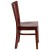 Flash Furniture XU-DG-W0094B-MAH-MAH-GG Solid Back Mahogany Wood Restaurant Chair addl-4