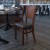 Flash Furniture XU-DG-W0094B-WAL-BLKV-GG Solid Back Walnut Wood Restaurant Chair - Black Vinyl Seat addl-1