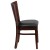 Flash Furniture XU-DG-W0094B-WAL-BLKV-GG Solid Back Walnut Wood Restaurant Chair - Black Vinyl Seat addl-7