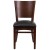 Flash Furniture XU-DG-W0094B-WAL-BLKV-GG Solid Back Walnut Wood Restaurant Chair - Black Vinyl Seat addl-8