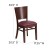 Flash Furniture XU-DG-W0094B-WAL-BURV-GG Solid Back Walnut Wood Restaurant Chair - Burgundy Vinyl Seat addl-4