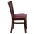 Flash Furniture XU-DG-W0094B-WAL-BURV-GG Solid Back Walnut Wood Restaurant Chair - Burgundy Vinyl Seat addl-7