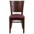 Flash Furniture XU-DG-W0094B-WAL-BURV-GG Solid Back Walnut Wood Restaurant Chair - Burgundy Vinyl Seat addl-8