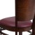 Flash Furniture XU-DG-W0094B-WAL-BURV-GG Solid Back Walnut Wood Restaurant Chair - Burgundy Vinyl Seat addl-9