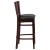 Flash Furniture XU-DG-W0108BBAR-WAL-BLKV-GG Slat Back Walnut Wood Restaurant Barstool - Black Vinyl Seat addl-3