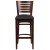 Flash Furniture XU-DG-W0108BBAR-WAL-BLKV-GG Slat Back Walnut Wood Restaurant Barstool - Black Vinyl Seat addl-4
