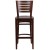 Flash Furniture XU-DG-W0108BBAR-WAL-WAL-GG Slat Back Walnut Wood Restaurant Barstool addl-4