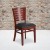 Flash Furniture XU-DG-W0108-MAH-BLKV-GG Slat Back Mahogany Wood Restaurant Chair - Black Vinyl Seat addl-1