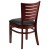 Flash Furniture XU-DG-W0108-MAH-BLKV-GG Slat Back Mahogany Wood Restaurant Chair - Black Vinyl Seat addl-3