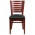 Flash Furniture XU-DG-W0108-MAH-BLKV-GG Slat Back Mahogany Wood Restaurant Chair - Black Vinyl Seat addl-5