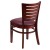Flash Furniture XU-DG-W0108-MAH-BURV-GG Slat Back Mahogany Wood Restaurant Chair - Burgundy Vinyl Seat addl-3