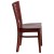 Flash Furniture XU-DG-W0108-MAH-MAH-GG Slat Back Mahogany Wood Restaurant Chair addl-3