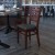 Flash Furniture XU-DG-W0108-WAL-BLKV-GG Slat Back Walnut Wood Restaurant Chair - Black Vinyl Seat addl-1