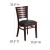 Flash Furniture XU-DG-W0108-WAL-BLKV-GG Slat Back Walnut Wood Restaurant Chair - Black Vinyl Seat addl-4