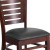 Flash Furniture XU-DG-W0108-WAL-BLKV-GG Slat Back Walnut Wood Restaurant Chair - Black Vinyl Seat addl-6