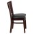 Flash Furniture XU-DG-W0108-WAL-BLKV-GG Slat Back Walnut Wood Restaurant Chair - Black Vinyl Seat addl-7