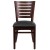 Flash Furniture XU-DG-W0108-WAL-BLKV-GG Slat Back Walnut Wood Restaurant Chair - Black Vinyl Seat addl-8