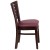 Flash Furniture XU-DG-W0108-WAL-BURV-GG Slat Back Walnut Wood Restaurant Chair - Burgundy Vinyl Seat addl-4