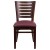 Flash Furniture XU-DG-W0108-WAL-BURV-GG Slat Back Walnut Wood Restaurant Chair - Burgundy Vinyl Seat addl-5