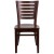 Flash Furniture XU-DG-W0108-WAL-WAL-GG Slat Back Walnut Wood Restaurant Chair addl-4