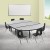 Flash Furniture XU-GRP-12CH-A3060CON-60-GY-T-P-GG 86" Oval Wave Flexible Laminate Activity Table with 12" Student Stack Chairs, Grey/Black addl-1