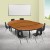Flash Furniture XU-GRP-12CH-A3060CON-60-OAK-T-P-GG 86" Oval Wave Flexible Laminate Activity Table with 12" Student Stack Chairs, Oak/Black addl-1