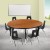 Flash Furniture XU-GRP-12CH-A48-HCIRC-OAK-T-P-GG 47.5" Circle Wave Flexible Laminate Activity Table with 12" Student Stack Chairs, Oak/Black addl-1