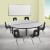 Flash Furniture XU-GRP-12CH-A60-HCIRC-GY-T-P-GG 60" Circle Wave Flexible Laminate Activity Table with 12" Student Stack Chairs, Grey/Black addl-1