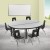 Flash Furniture XU-GRP-14CH-A48-HCIRC-GY-T-P-GG 47.5" Circle Wave Flexible Laminate Activity Table with 14" Student Stack Chairs, Grey/Black addl-1