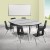 Flash Furniture XU-GRP-16CH-A3048CON-48-GY-T-A-GG 76" Oval Wave Flexible Laminate Activity Table with 16" Student Stack Chairs, Grey/Black addl-1